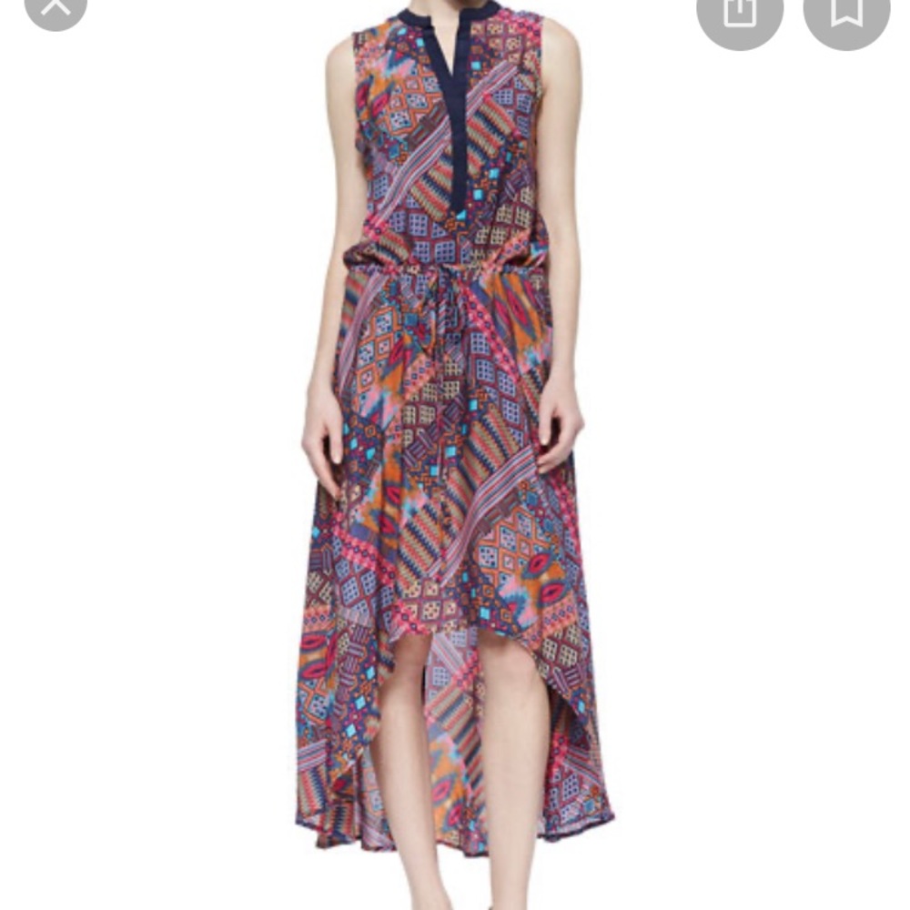 Tolani Lydia Printed High-Low Dress M